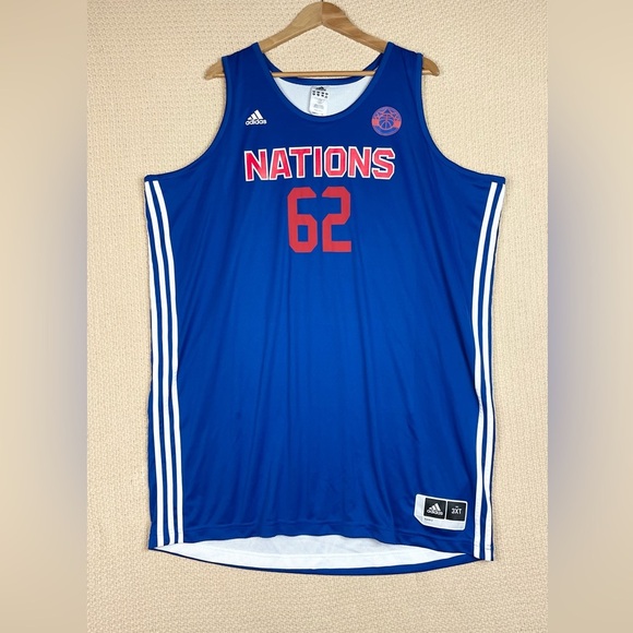 Adidas Blue Nations Basketball Jersey Men’s Size 3XT - Picture 1 of 9